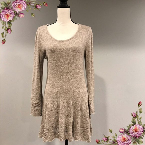 Style & Co. Sweaters - Knit tan long sleeve tunic